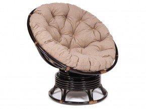 Кресло-качалка Papasan w 23/01 B с подушкой Antique brown, экошерсть Коричневый в Североуральске - severouralsk.magazin-mebel74.ru | фото