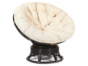 Кресло-качалка Papasan w 23/01 B с подушкой Antique brown, ткань Старт в Североуральске - severouralsk.magazin-mebel74.ru | фото