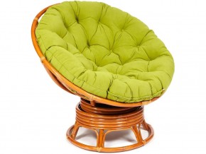 Кресло-качалка Papasan w 23/01 B с подушкой Cognac, флок Олива в Североуральске - severouralsk.magazin-mebel74.ru | фото