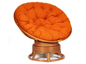 Кресло-качалка Papasan w 23/01 B с подушкой Cognac, ткань Оранжевый в Североуральске - severouralsk.magazin-mebel74.ru | фото