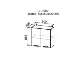 Шкаф верхний ДП600мм с 2-мя дверками в Североуральске - severouralsk.magazin-mebel74.ru | фото